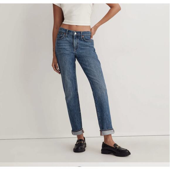 Madewell Denim - Madewell The Slim Boyjean in Talford Wash Distressed 26